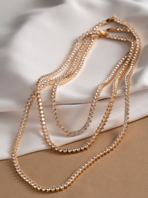 Colar Choker Riviera Dourado