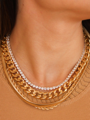 Colar Choker Riviera Dourado
