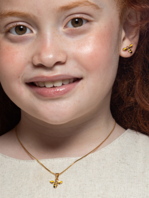 Conjunto Brinco e Colar Abelha