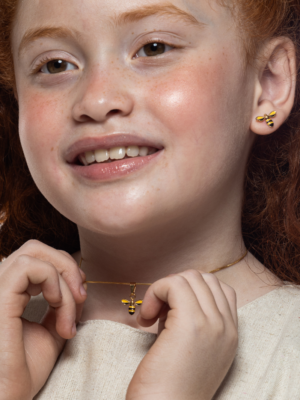 Conjunto Brinco e Colar Abelha