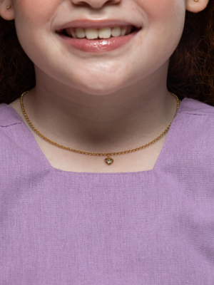 Colar Coração com Zircônia