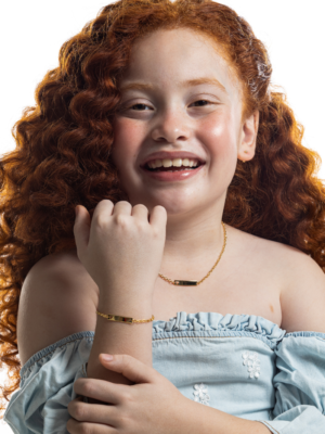 Pulseira Plaquinha Coração Vazado