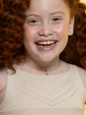 Conjunto Brinco e Colar Florzinha Colorida