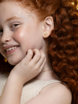 Conjunto Brinco e Colar Florzinha Colorida