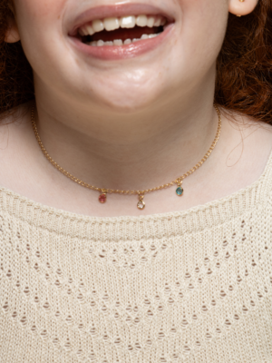 Colar Zircônias Coloridas