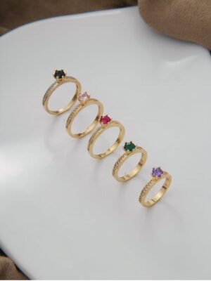 Anel solitário inspiração jóia