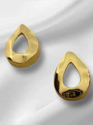 Brinco Gota Ear Cuff Spike Ouro 18k