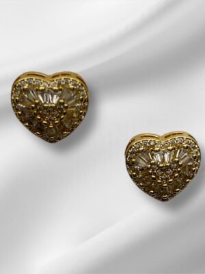 Brinco coração estilo pizza