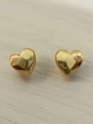 Brinco coração facetado